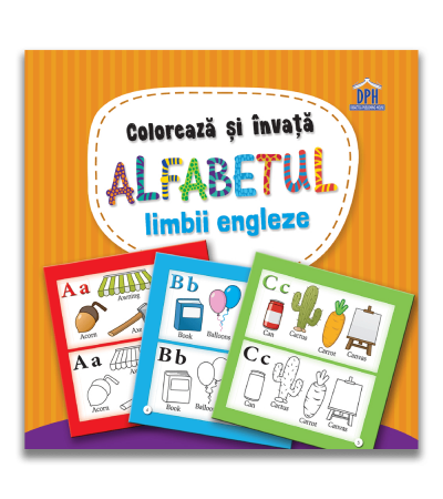 Coloreaza Si Invata Alfabetul Limbii Engleze - Carte De Colorat